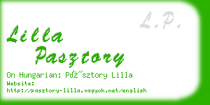 lilla pasztory business card